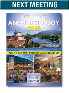Pediatric Anesthesiology 2015